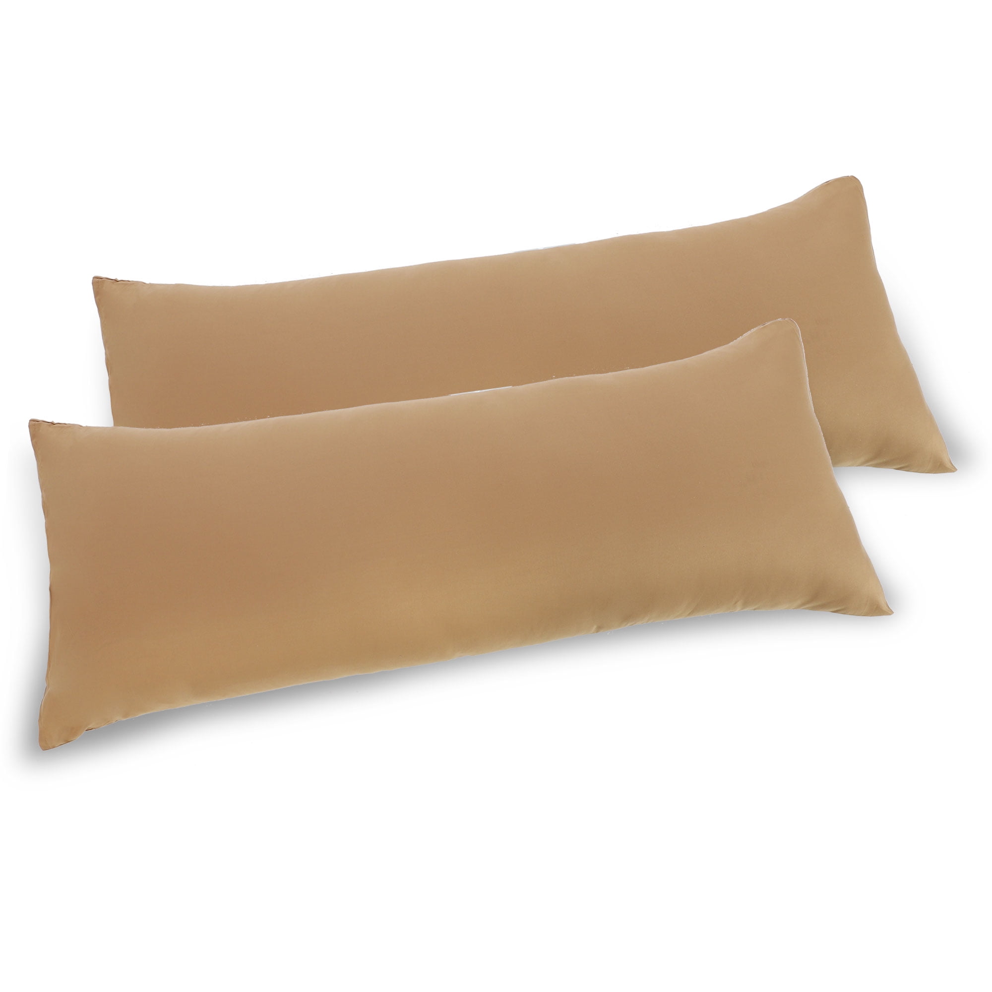 2 Soft Microfiber Body Pillow Cover for Body Pillows Light Brown 20