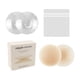 thumbnail image 1 of Cubrepezones para mujer, sujetador fino, transpirable, lavable, sin costuras, de silicona. Beige Claro 8cm, 1 of 6
