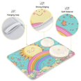 thumbnail image 3 of Yayeee Dish Drying Mat for Kitchen Counter 16"x18" Microfiber Absorbent Pad, Retro Blue Rainbow, 3 of 7