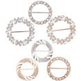 thumbnail image 4 of 6pcs Exquisite Scarf Buckle Rhinestone Decoration Scarf Clasps Round Scarf Fasteners, 4 of 9