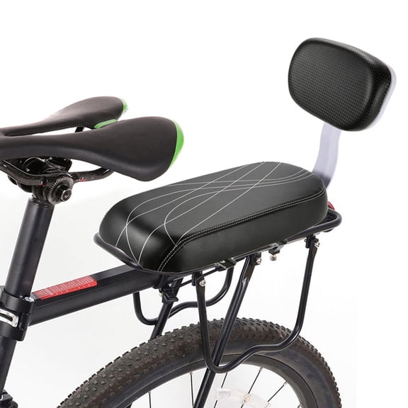 Wscoficey seat Bike Rear Seat Cushion, Comfortable, Water Resistant & Easy to Install with Wide Padded Seat, for Most Bikes