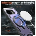 thumbnail image 2 of Dteck Magnetic for Google Pixel 9A Case with Kickstand, Shockproof TPU+PC Case Compatible with MagSafe Military Grade Ring Stand Heavy Duty Drop Rugged Cover for Google Pixel 9A,Purple, 2 of 6