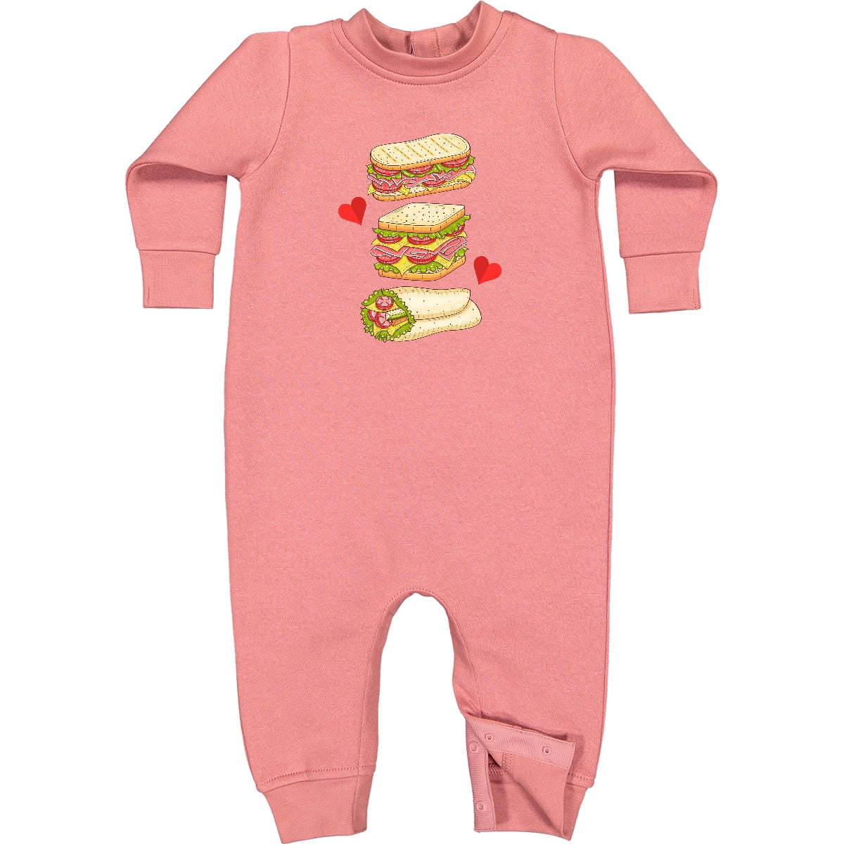 Inktastic Sandwich Lover Deli Food Baby Fleece Romper