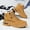 LD883-1 Yellow, variant on Men'S Vintage-Style Fleece-Lined Snow Boots - Yellow High-Top Lace-Up with Rugged Tread, Faux Upper & Cushioned EVA Insole for Winter Outdoor & Casual Wear, Winter Footwear, Solid Color Design
