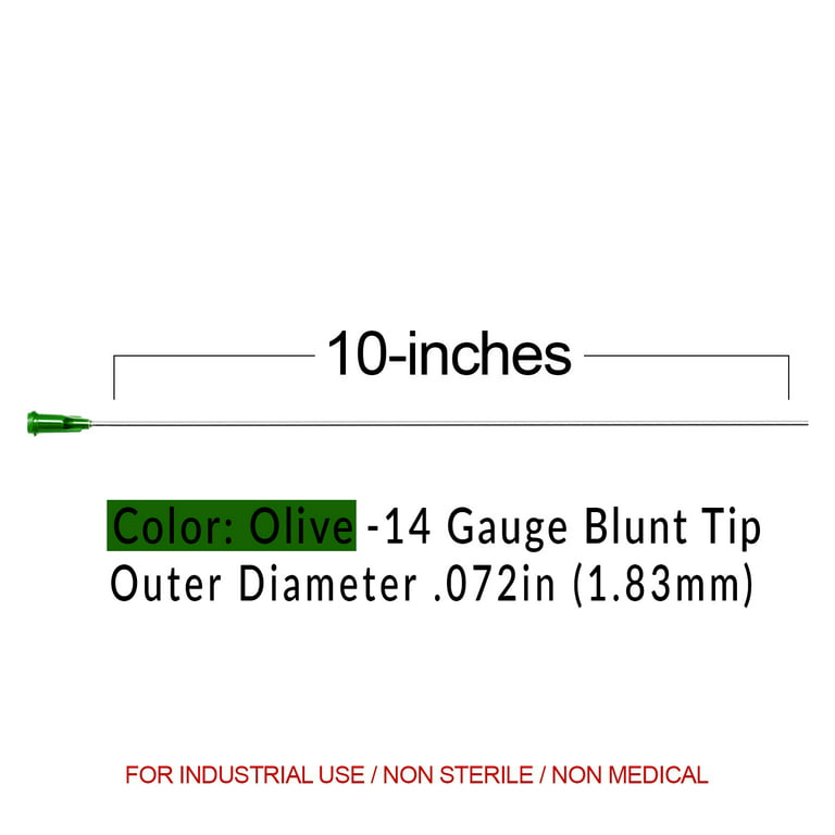 30ml Syringe with Long Tip-14Ga x 7”- Blunt Tip and Luer Lock, Great for  Measuring and Refilling