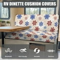 thumbnail image 4 of XYZCANDO Snowflake RV Dinette Cushion Covers Stretch Camper Cushions Cover Replacement Couch Cushion Slipcovers Washable Loveseat Slipcovers for Travel Trailer Couch, 4 of 7