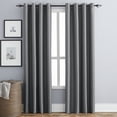 thumbnail image 1 of Hometrends Faux Silk 84" Grommet Room Darkening Window Curtain Panel, Pearl, 1 of 7