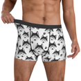 thumbnail image 3 of Men's Boxer Briefs, Cute Glasses Husky Funny Soft Comfy Mens Underwear Boxer Briefs Breathable With Widen Waist, 3 of 7