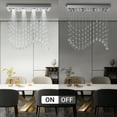 thumbnail image 5 of bokifol Crystal Chandelier for Kitchen Island,Modern Crystal Pendant Ceiling Light Fixture for Dining Room Linear Flush Mount Ceiling Lights,GU 10 Bulb,L30.71"x H30.31", 5 of 10