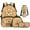 Bee Capybara Print, variant on Baseball Print Boys 17 Inch Backpack Set, 4 in 1 School Bookbag with Lunch Box, Water Bottle Holder and Pencil Case, Kids School Bag