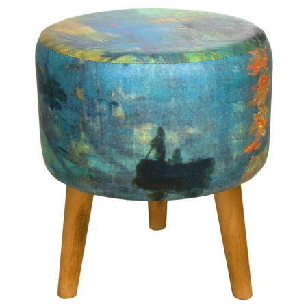 Oriental Furniture Monet Impression Sunrise Stool