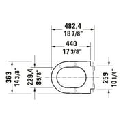 Duravit 0026290000 D-Neo Elongated Toilet Seatquick Release - White