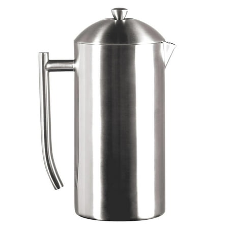 Frieling Double-Walled Stainless-Steel French Press Coffee Maker Brushed 44 Ounces
