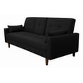 thumbnail image 3 of Sofá Cama Reclinable El Bazar Store Cancún Lino Negro Brazos Separados Respaldo Abatible, 3 of 7