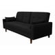 thumbnail image 3 of Sofá Cama Reclinable El Bazar Store Cancún Lino Negro Brazos Separados Respaldo Abatible, 3 of 7