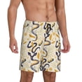 thumbnail image 2 of Sikiie Snake And Floral Mens Pajama Shorts, Lightweight Lounge Pant with Pockets Soft Sleep Pj Shorts for Men4X-Large, 2 of 6