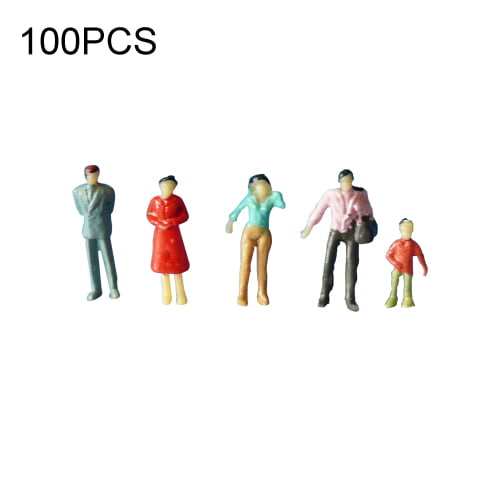 100pcs 1:150 DIY Painted People Figures Model For Sand Table Train Layout Models