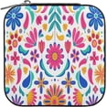 thumbnail image 2 of Coolnut Leather Jewelry Box Mexican Floral Portable Mini Jewelry Storage Bag for Travel, Small Ring Case Earrings Organizer Necklaces Box for Women Girls Women Gifts, 2 of 7