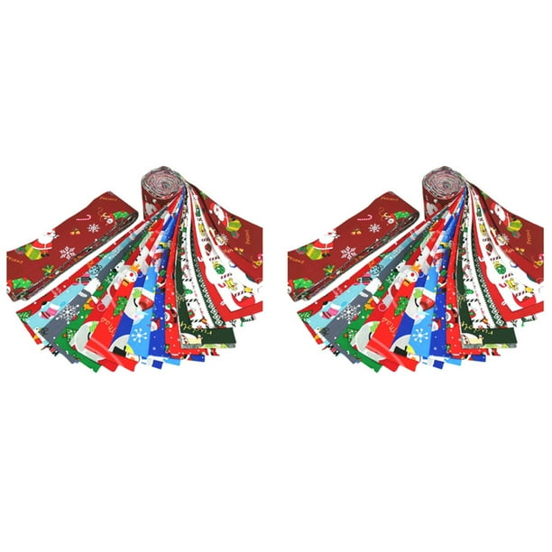 Rollo de Tela de Gelatina de 40 Patrones, Tiras de Tela de Rollo de Gelatina Precortadas para Acolchar, Rollos de Gelatina de Tela con Diferentes Patrones