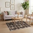 thumbnail image 3 of ODIKA 4'x6' Warm Earth Tones Geometric Washable Area Rug Modern Abstract Pattern with Dynamic Shapes for Bedroom, Reading Nook, Pet Friendly & Non-Shedding, 3 of 7