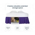 thumbnail image 3 of SGI Bedding 12 Inch Ruffled Bed Skirt | Microfiber Bed Skirt | Fade Resistant, Wrinkle Free, Anti-static, Decorative, Extra Storage Space, Clutter-Free |Olympic Queen, Purple, 3 of 8