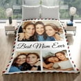 thumbnail image 4 of Couples Gifts Custom Blankets with Photos and Text Multiple Colors Sizes Soft Flannel Blankets Valentines Day Gifts, 4 of 6