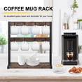 thumbnail image 3 of OldPAPA Coffee Cup Mug Rack,Double Sided Coffee Cup Mug Holder Stand with 16 Hooks, Wooden Countertop Mug Holders Organizer for Kitchen Home Cafe Room, 3 of 9
