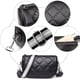 thumbnail image 4 of Bolso bandolera de piel para mujer con correa ancha, pequeño, con cremallera y correa extraíble, funda para móvil (negro), 4 of 5