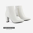 thumbnail image 3 of Botines DREAM PAIRS SIANNA-1 blancos con tacón grueso, 3 of 7