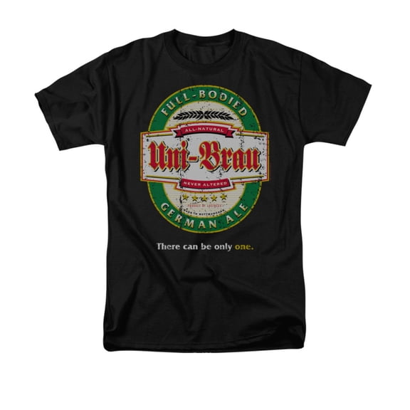 Uni-Brau German Ale There Can Only Be One Funny Label Adult T-Shirt