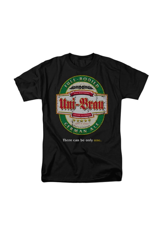 Uni-Brau German Ale There Can Only Be One Funny Label Adult T-Shirt