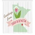 thumbnail image 3 of Ambesonne Minnesota Shower Curtain, Greetings from Minnesota, 69"Wx70"L, Multicolor, 3 of 3