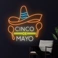 thumbnail image 3 of Handmadetneonsign Cinco De Mayo Neon Sign, Sombrero Hat Maraca Neon Light, Sombrero Maraca, 3 of 5