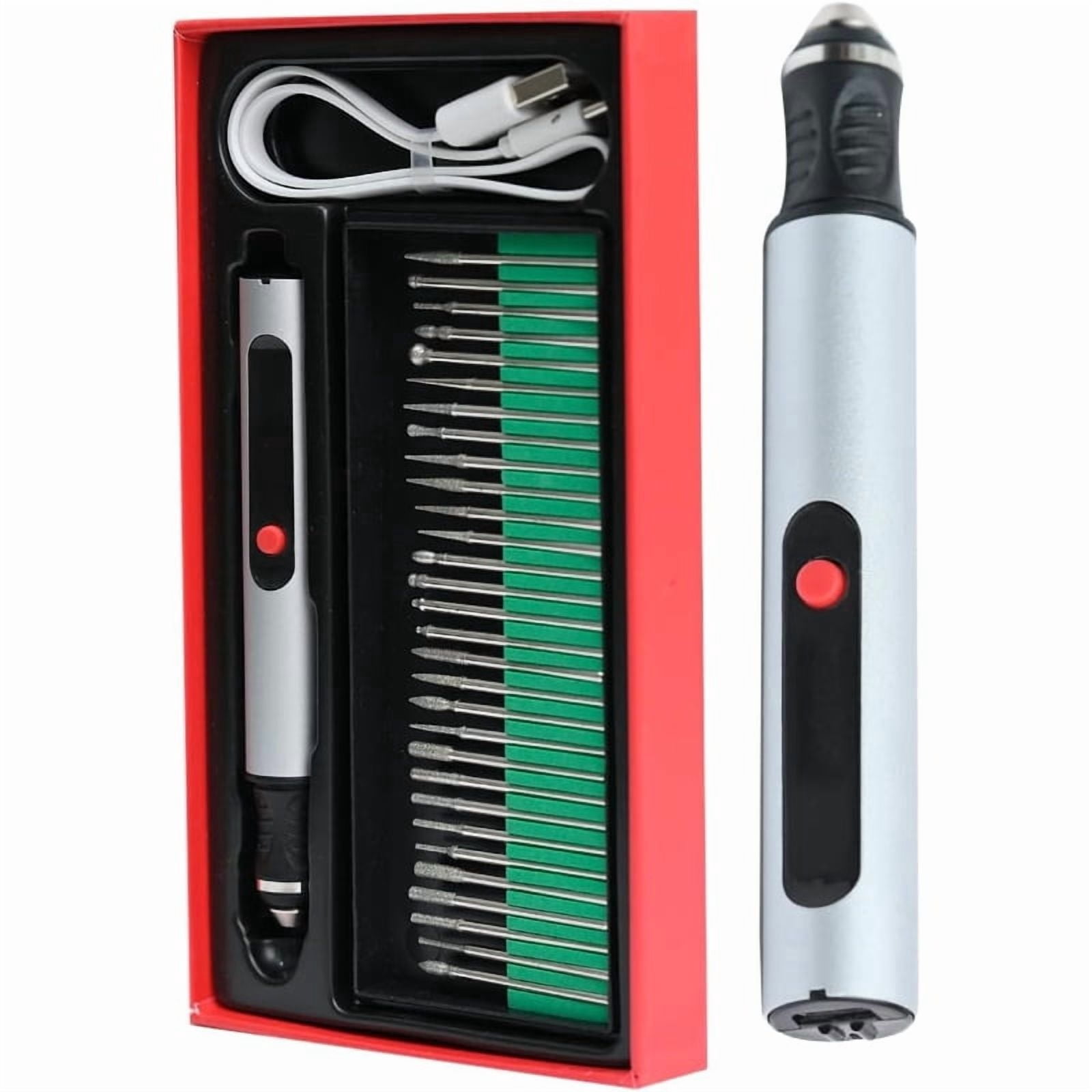 Rechargeable Electric Engraving Pen 3 Speed Adjustable USB Cordless Engraving Tool With 33 Bits For Jewelry Wood Glass Stone Engraving