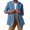 Blue, variant on uublik Jean Jacket Women Blue Casual Long Sleeve Open Front Denim Jacket Fall Coat