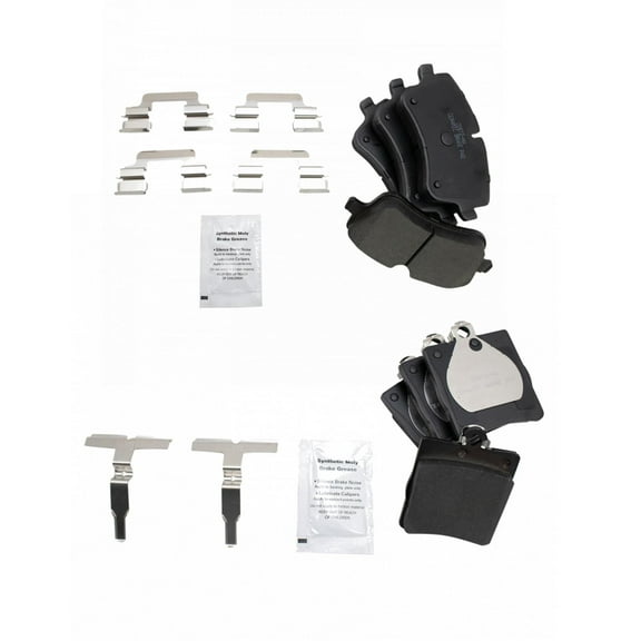 TRQ Posi Ceramic Brake Pad Set Front & Rear Kit for Mercedes Benz C CLK New BFA13010