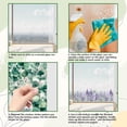 thumbnail image 4 of Pegatinas para ventana de glicina de 15 x 46 pulgadas, grandes flores moradas colgantes, calcomanía de vidrio, no adhesivas, anticolisión, estáticas., 4 of 9