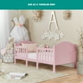 thumbnail image 2 of Dream On Me Portland 3 in 1 Convertible Toddler Bed, Pink, 2 of 19