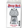 Deep Red Stamps Gumball Machine Rubber Cling Stamp