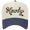 Natural/Navy, variant on Women's Embroidered Otto Cap 5 Panel Mid Profile Baseball Cap - Roped Howdy, Natural/Dark Green