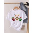 thumbnail image 1 of Camiseta de manga corta con estampado de árbol para mujer, blusa bonita de los años 90, ropa de Navidad, camiseta estampada, 1 of 5