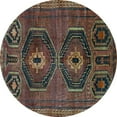 thumbnail image 1 of Ahgly Company Indoor Round Persian Light Blue Traditional Area Rugs, 3' Round, 1 of 4