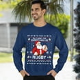 thumbnail image 3 of Christmas Sweatshirt, All I Want for Christmas is Rugby Ugly Holiday Sweatshirt, Festive Santa Rugby Fan Jumper, Christmas Gameday Apparel for Men & Women, Unique Xmas Gift, 3 of 5
