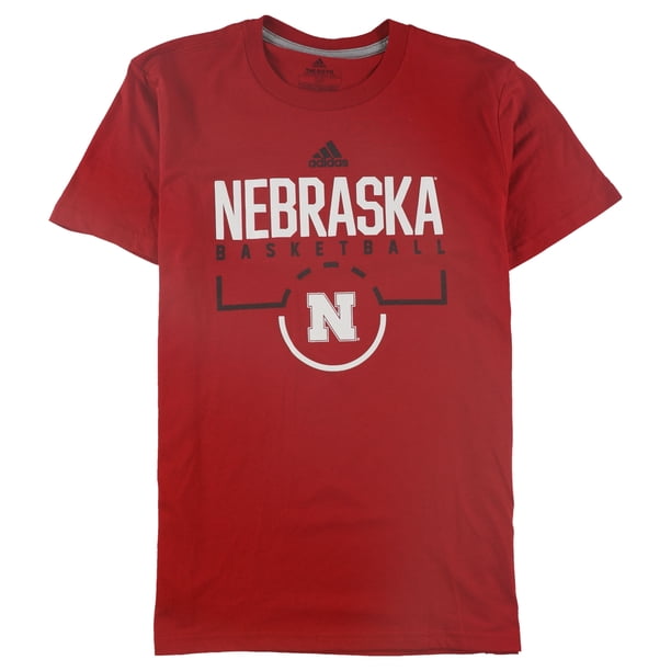 Adidas Mens Nebraska Basketball Graphic T-Shirt red S Adidas Graphic Tee