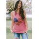thumbnail image 2 of ABPHQTO Camiseta sin mangas con estampado de corazones empalmados de leopardo con bandera rosa para mujer, 2 of 5