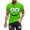 Green, variant on Men's Funny Smile Face Graphic T-Shirt, Novelty Cartoon Short Sleeve Crew Neck Casual Summer Top, S-4XL
