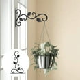 thumbnail image 2 of Soporte para macetas de pared con gancho para colgar plantas, para jardín (negro), 2 of 8