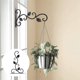 thumbnail image 2 of Soporte para macetas de pared con gancho para colgar plantas, para jardín (negro), 2 of 8