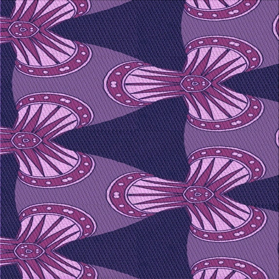 Ahgly Company Indoor Square Patterned Purple Iris Purple Area Rugs, 7' Square