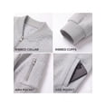 thumbnail image 5 of GIRUNS Mens Bomber Jacket Lightweight Casual Varsity Fall Winter Jackets Zip-Up Outerwear Coat Gray L, 5 of 8